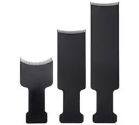 Cpolebev 3Pcs Long Hair Highlighting Sectioning Board Barber Flat Top Paddle Board Comb for Hair Coloring Dyeing DIY Hairdressing Tool (Black)