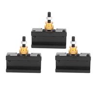 Cpolebev 3Pcs Mini Lathe Quick Change Tools Post Holder Kit (1/4-1/2Inch), CNC Boring/Turning/Facing Holder Set