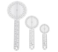 Cpolebev 3Pcs/Set Spinals Goniometer Protractors Userful Multi-Ruler Goniometer Angle Spinal Ruler 360 Degree 180 Degree