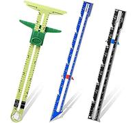 Cpolebev 3PCS Slide Gauges Measuring Sewing Gauges for Beginners, Knitting, Crafts, Sewing Supplies