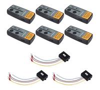 Cpolebev 3Set 12V 24V 2.4G 50M Universal Car Wireless Winch Crane Remote Control Controller with Twin Handset Remote Range