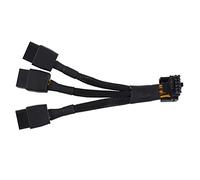 Cpolebev 3X8Pin PCI-E to 16Pin(12+4) PCI-E 5.0 12VHPWR Connector 90-Degree Elbow Cable Component GPU RTX4090 RTX4080 Series P8X3 to 16PIN-A