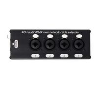 Cpolebev 4-Channel Audio/over Network Cable Extender 3-Pin XLR Audio and DMX512 Network Signal Extender Female