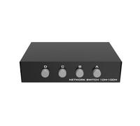Cpolebev 4 in 1 Out 100/1000Mbps Mini Gigabit Network Switch 5 Port Ethernet Switch Internet Splitter Desktop RJ45 Network Switch Replacement Spare Parts
