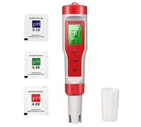 Cpolebev 4-in-1 Plastic PH Meter with PH/TDS/EC/Temp Function for Hydroponics,for Nutrients Growing, Indoor Garden,Brewing, Pool,