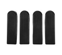 Cpolebev 4 Pack Door Stop Wedges, Rubber Non-Scratching Door Stoppers for Home and Office (Black)