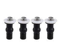 Cpolebev 4 Pack Toilet Seat Screws Toilet Seat Hinges Bolt Expanding Rubber Top Nuts Screw Fixings Fix WC Blind Hole Fittings