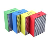 Cpolebev 4 Pcs Diamond Hand Polishing Pads Ceramic Tile Paint Glass Grinding Pads for Sanding Polishing Grinding Block 60,100,200,400