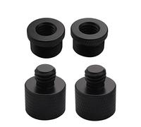 Cpolebev 4 Pcs Mic Thread Adapter 5/8 Female to 3/8 Male and 3/8 Female to 5/8 Male Screw Adapter Thread for Mic Stand Mount
