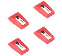 Cpolebev 4 Pcs Record Player Needles, Universal Replacement Stylus Needles Replacement Stylus Needles for Vinyl Record Player