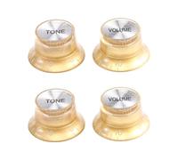 Cpolebev 4 Pcs Speed Control Knobs 2 Tone 2 Volume for LP Golden Knobs Guitar Accessories