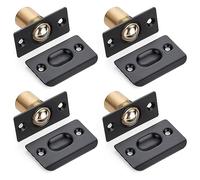Cpolebev 4 Piece Closet Door Ball Catch Door Ball Catches for Interior Doors Dual Adjustable Ball Bearing Catch Black