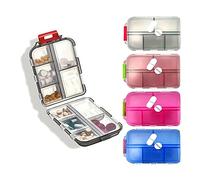 Cpolebev 4 Piece Pocket Pharmacy Container Pocket Pill Box Dispenser Suitable for Storing Fish Oil Vitamin Medication, Etc