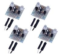 Cpolebev 4-Piece Set 5mm LED Flash DIY Kit Electronic Kit PCB Circuit Welding Skills Learning Training Kit