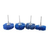 Cpolebev 4 Pieces 80x30x6Mm Drill Abrasive Wire Grinding Wheel Nylon Bristle Polishing Brush for Wood Furniture Mahogany