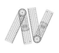 Cpolebev 4 Pieces Goniometer Physiotherapy 360 Degree Rotation Protractor Physiotherapy PVC for Physiotherapy, Sports Therapy