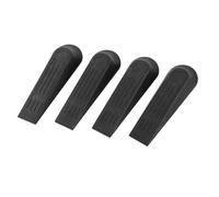 Cpolebev 4 Pieces Plastic Black Non-Slip Stopper Doorstop Door Buffer Door Wedge
