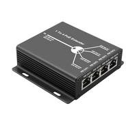 Cpolebev 4 Port IEEE802.3Af PoE Extender for IP Camera Extend 120M Transmission Distance with 10/100Mbps LAN Ports 4 POE Extender