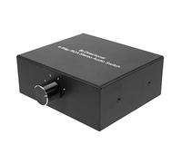 Cpolebev 4-Way Stereo L/R Sound Channel Bi-Directional Audio Switcher, 1 in 4 Out /4 in 1 Out, Audio Switch Splitter for Speaker