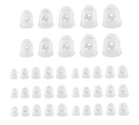 Cpolebev 40 Pcs Fingertip Protectors, 5 Sizes Ukulele Finger Caps,for Guitar Ukulele Stringed Instruments