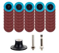 Cpolebev 40 Pcs Quick Change Discs Set 2 Inch A/O Sanding Discs Set with 1/4 Inch Holder, Conditioning Discs for Grinder