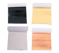 Cpolebev 400Pcs Imitation Gold Silver Copper Foil Papers Leaf Flake Gilding Sheets for Nail Decor DIY Art Crafts Paper