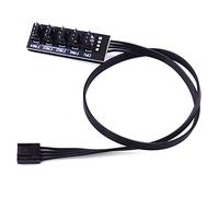 Cpolebev 40cm 1 to 5 4-Pin Molex TX4 PWM Fan CPU HUB Splitter 4-Pin PWM Fan CPU HUB Splitter PC Case Chasis Cooler Extension Cable Adapter Controller