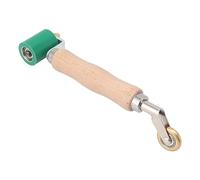Cpolebev 40mm Wallpaper Roller Seam Roller Steel, Wood Handle Silicone Seam Roller Dual Use Brass Wheel for PVC Welding B Easy to Use Easy to Carry