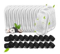 Cpolebev 40PCS Cat Water Fountain Filters for 67oz/2L and 108/3.2L Stainless Steel Pet Fountain Cat Replacement Filters Sponges