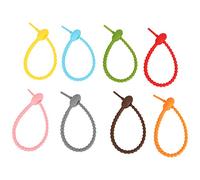 Cpolebev 40Pcs Colorful Silicone Ties Bag Clip, Bread Tie, Reusable Rubber Twist Tie, All-Purpose Silicone Ties