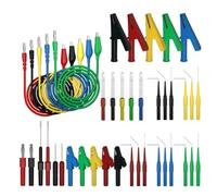 Cpolebev 41PCS Multimeter Test Lead Kit 4MM Banana Plug to Alligator Clip Test Lead with Wire Piercing Probes Alligator Clip Easy Install