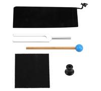 Cpolebev 432 Hz Tuning Fork with Hammer, for Healing Sound Healing Therapy and Yoga, Aluminum Alloy Tuning Fork Silver