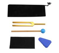 Cpolebev 432Hz Tuning Fork for Healing Mental Relaxing Chakra Strengthen Stress Relieve,Aluminum Alloy Tuning Fork Gold