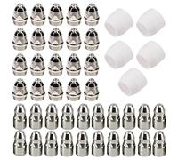 Cpolebev 45 Pieces P80 Plasma Electrode Tip Nozzle Plasma Consumable Fit P-80 Plasma Torch