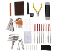 Cpolebev 45Pcs Guitar Repairing Maintenance Tool Kit with Carry Bag Large Care Set of Tools for Acoustic Guitar Electric Guitar