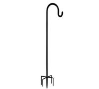 Cpolebev 48inch Outdoor Shepherd's Hook, Heavy Duty Bird Feeder Post for Hanging Lanterns, Bird Feeders with 5-Foot Base