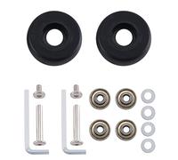 Cpolebev 48Mm X18Mm 1 Pair Luggage Suitcase Replacement Wheels Axles Deluxe Repair Luggage Replacement Wheels Black