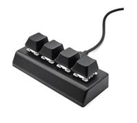 Cpolebev 4key Mini Mechanical Keyboard One Click Full Selection Copy Paste Office Gaming Drawing Switch Keys Portable Keyboard for Drawing Gaming Programmable Mechanical Keyboard Gamer Keyboard A
