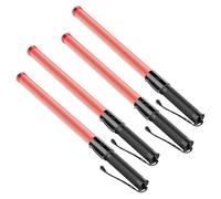Cpolebev 4Pack Traffic Wand 21Inch Led Traffic Control Wand Safety Light Wand with 2Flashing Modes Air Marshaling Signal Wand