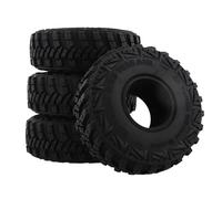 Cpolebev 4Pcs 120x44MM Soft Rubber Tyre 1.9Inch Wheel Rock Terrain Tire for 1/10 RC Crawler Car -4 Axial SCX10 90046