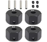 Cpolebev 4Pcs 12MM Wheel Hex Hub for 1/10 RC Crawler Axial SCX10 Traxxax Trx4 MST RC Car Part,8mm