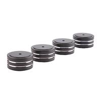 Cpolebev 4Pcs 40X20mm Aluminum HIFI AMP Speaker Isolation Stand Turntable Feet Pad (Black)
