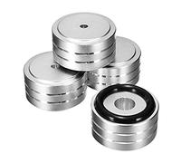 Cpolebev 4Pcs 40X20mm Aluminum HIFI AMP Speaker Isolation Stand Turntable Feet Pad (Silver)