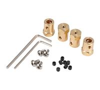 Cpolebev 4PCS 5mm to 12mm Brass Combiner Wheel Hub Hex Adapter for B14 B16 B24 B36 C14 C24 MN D90 D91 RC Car Spare Parts