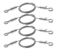 Cpolebev 4PCS Adjustable Picture Hanging Wire Heavy Duty Stainless Steel Wire Rope Mirror Frame Set - X1.5MM