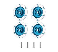 Cpolebev 4PCS Aluminum Alloy Brake Disc Wheel Rim Box Metal Hex Adapter 12MM for RC 1/10 Car Fly Fish Truck 94123 94122 D4,Blue