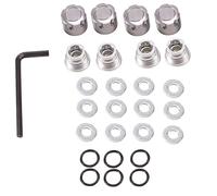 Cpolebev 4PCS Aluminum Center Lock Nut Metal Wheel Caps Nuts for Axial SCX10 TRX4 1/10 RC Crawler Car Parts,Silver