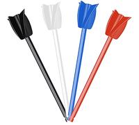Cpolebev 4Pcs Epoxy Mixing Stick Paint Stirring Rod Putty Cement Paint Mixer Attachment with Drill Chuck for Oil Paint