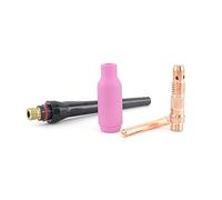Cpolebev 4Pcs for WP26 WP17 WP18 TIG Welding Torch Consumables Tungsten Electrodes Collet Tip Alumina Nozzle Cup Cap