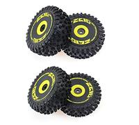 Cpolebev 4Pcs Front and Rear Wheel Tire Tyre for 144001 144010 124016 124017 RC Car Upgrade Parts Spare Accessories